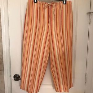 Tommy Bahama silk/linen crop pants
